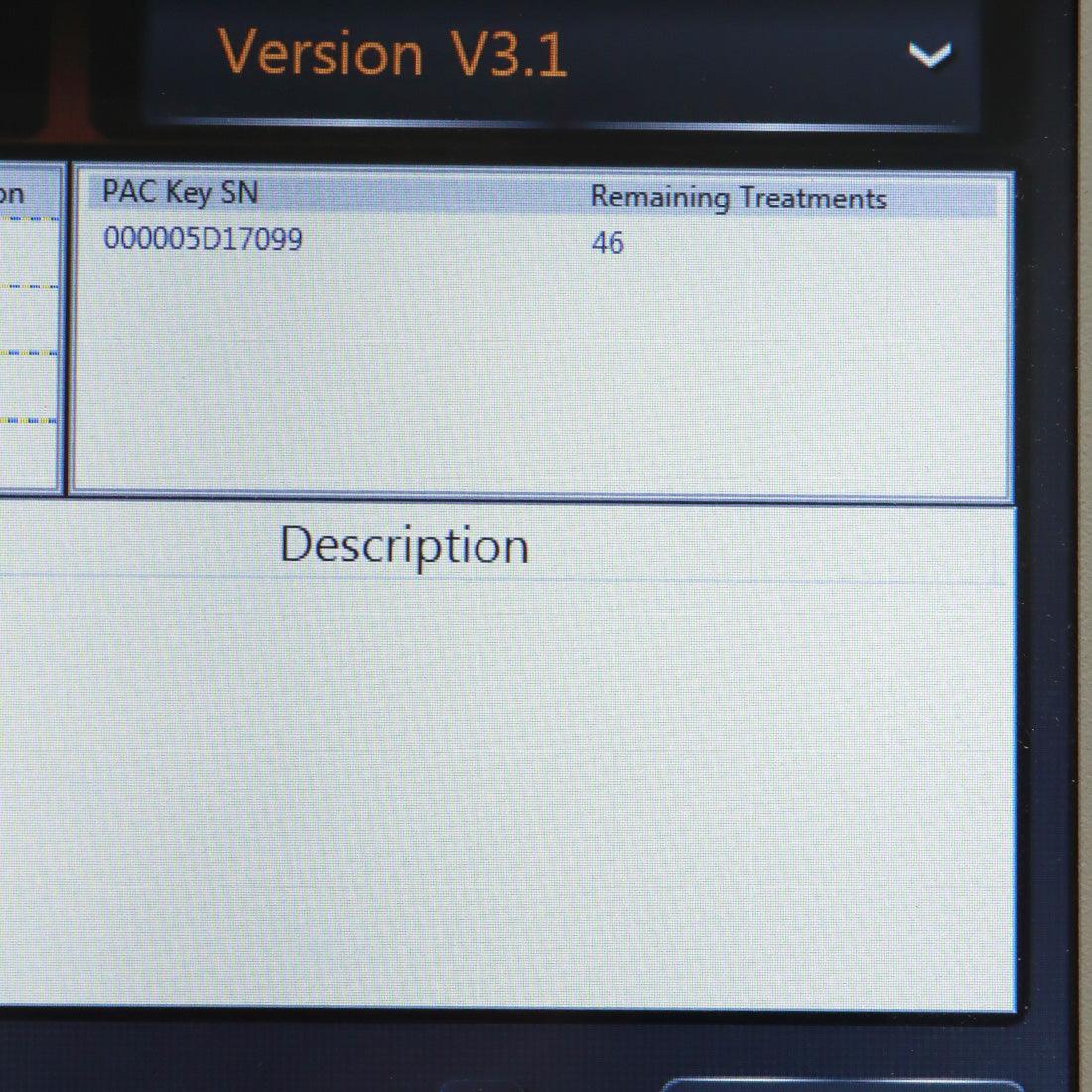 Cynosure SculpSure Platinum Submental Treatment 46 Cycles USB PAC Key DS9490B