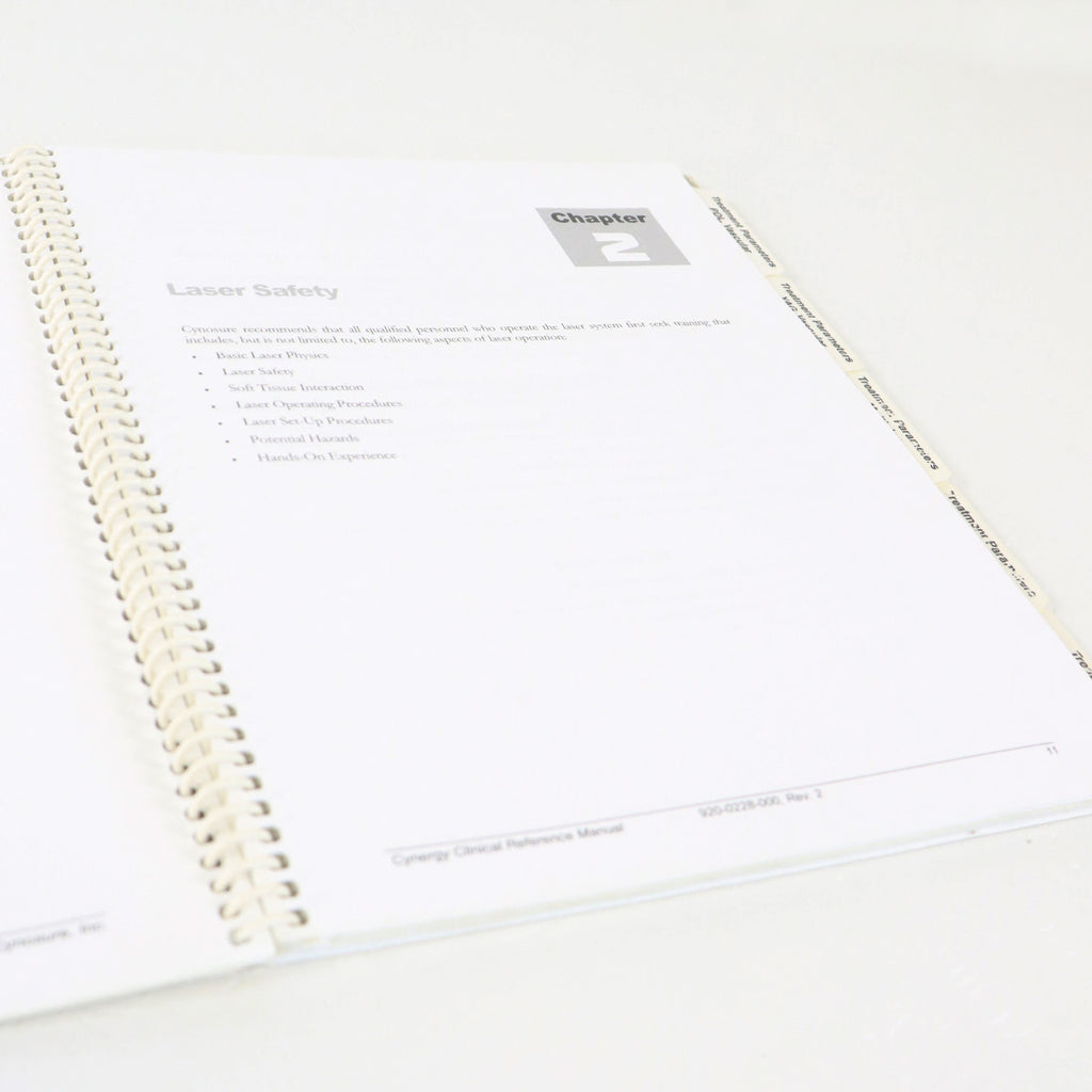Cynosure Cynergy Clinical Reference Manual 920-0228-000 REV 2