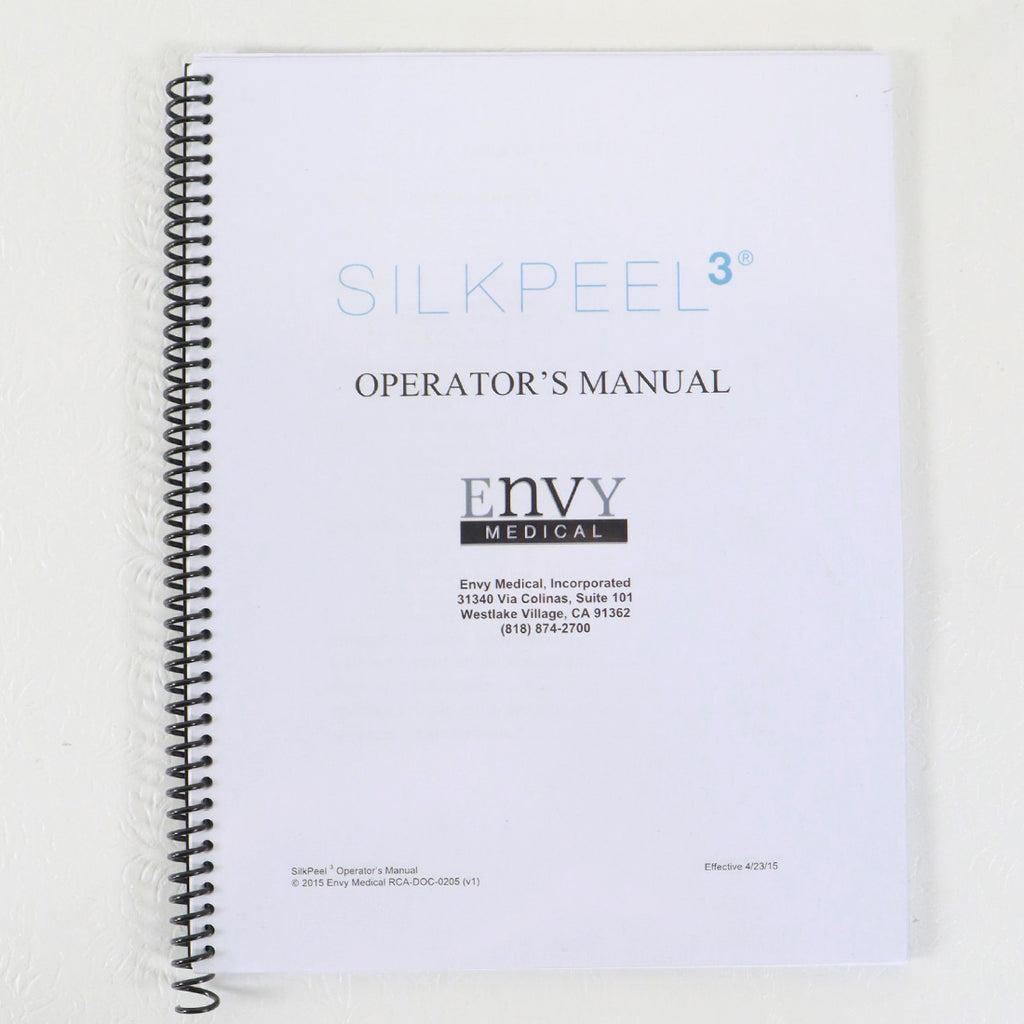 Envy Medical SILKPEEL 3 Operators Manual RCA-DOC-0205 (v1)