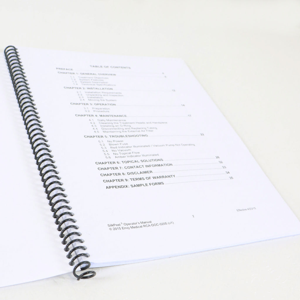 Envy Medical SILKPEEL 3 Operators Manual RCA-DOC-0205 (v1)