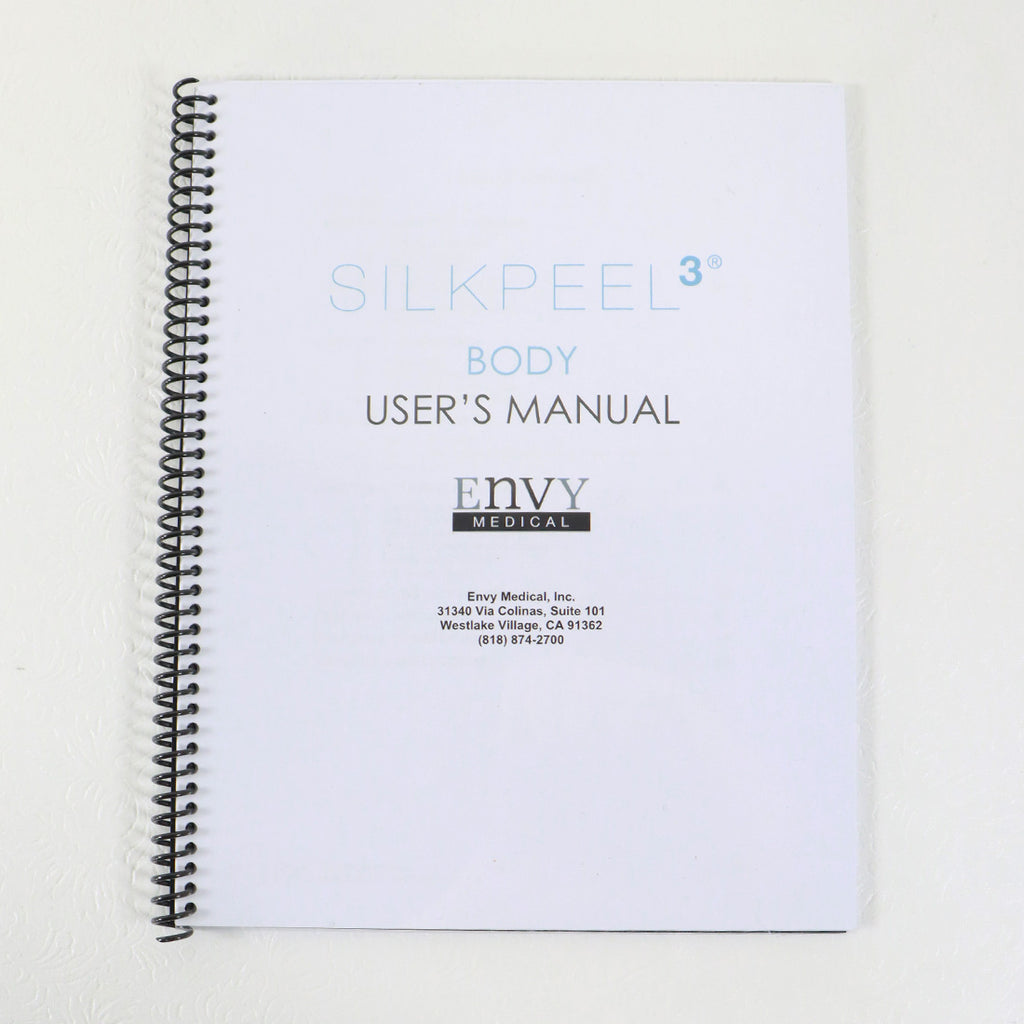 Envy Medical SilkPeel 3 Body User Manual Guide RCA-DOC-0221