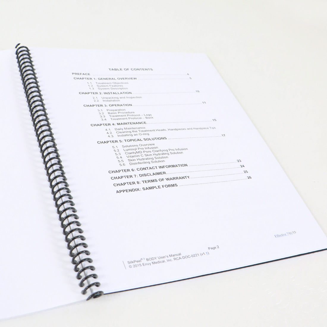 Envy Medical SilkPeel 3 Body User Manual Guide RCA-DOC-0221