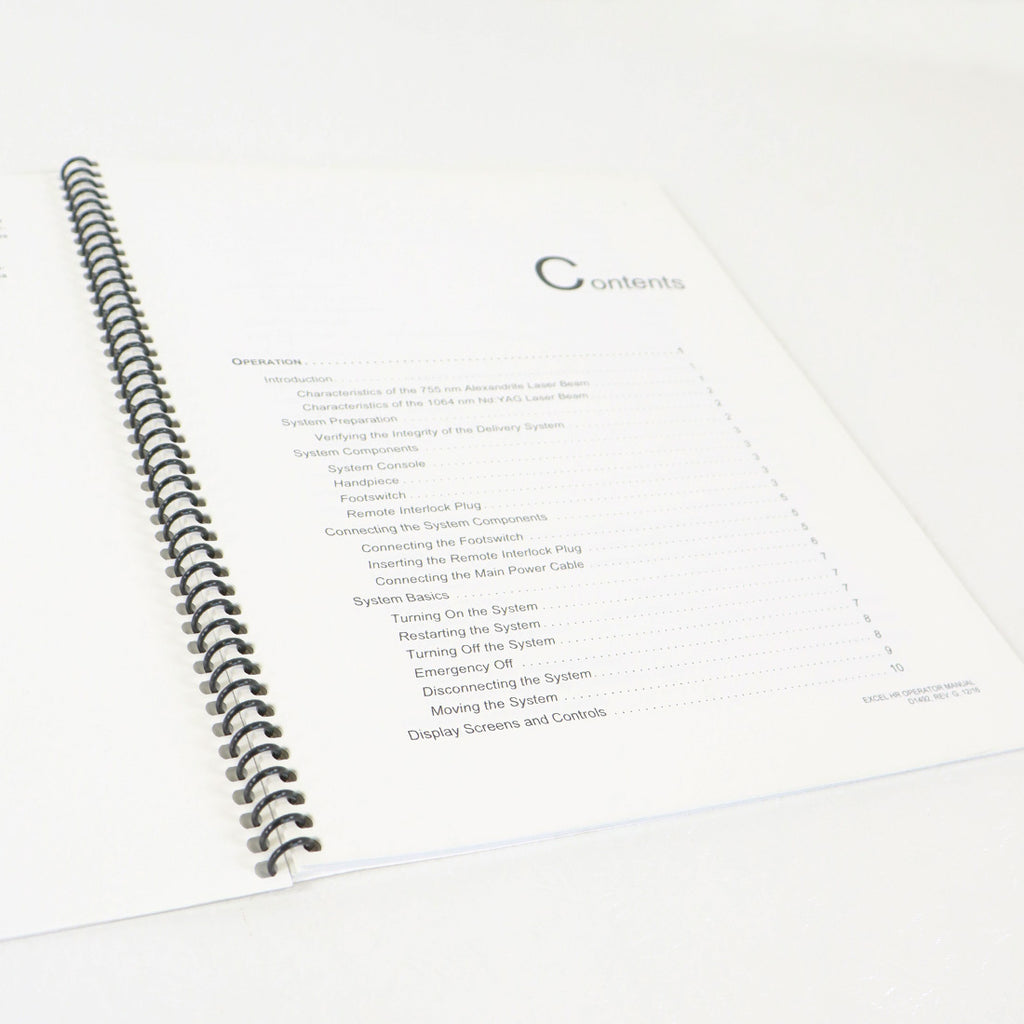 Cutera Excel HR Operator Manual Guide D1493 Rev G