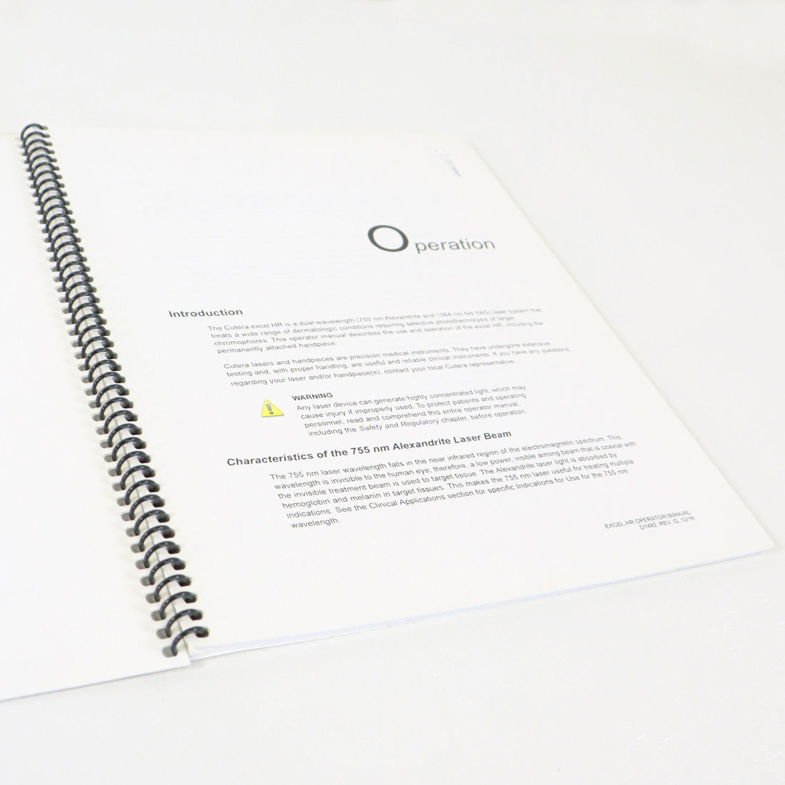 Cutera Excel HR Operator Manual Guide D1493 Rev G