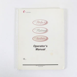 Candela VBeam Perfecta Platinum Aesthetica Operators Manual 8501-00-1780 Rev C