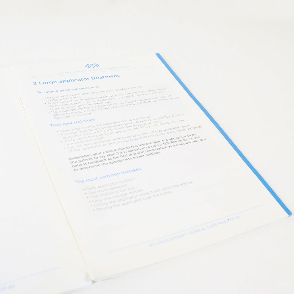 BTL Aesthetics Clinical Guide Exilis System 715-74EXCLGUENUS100
