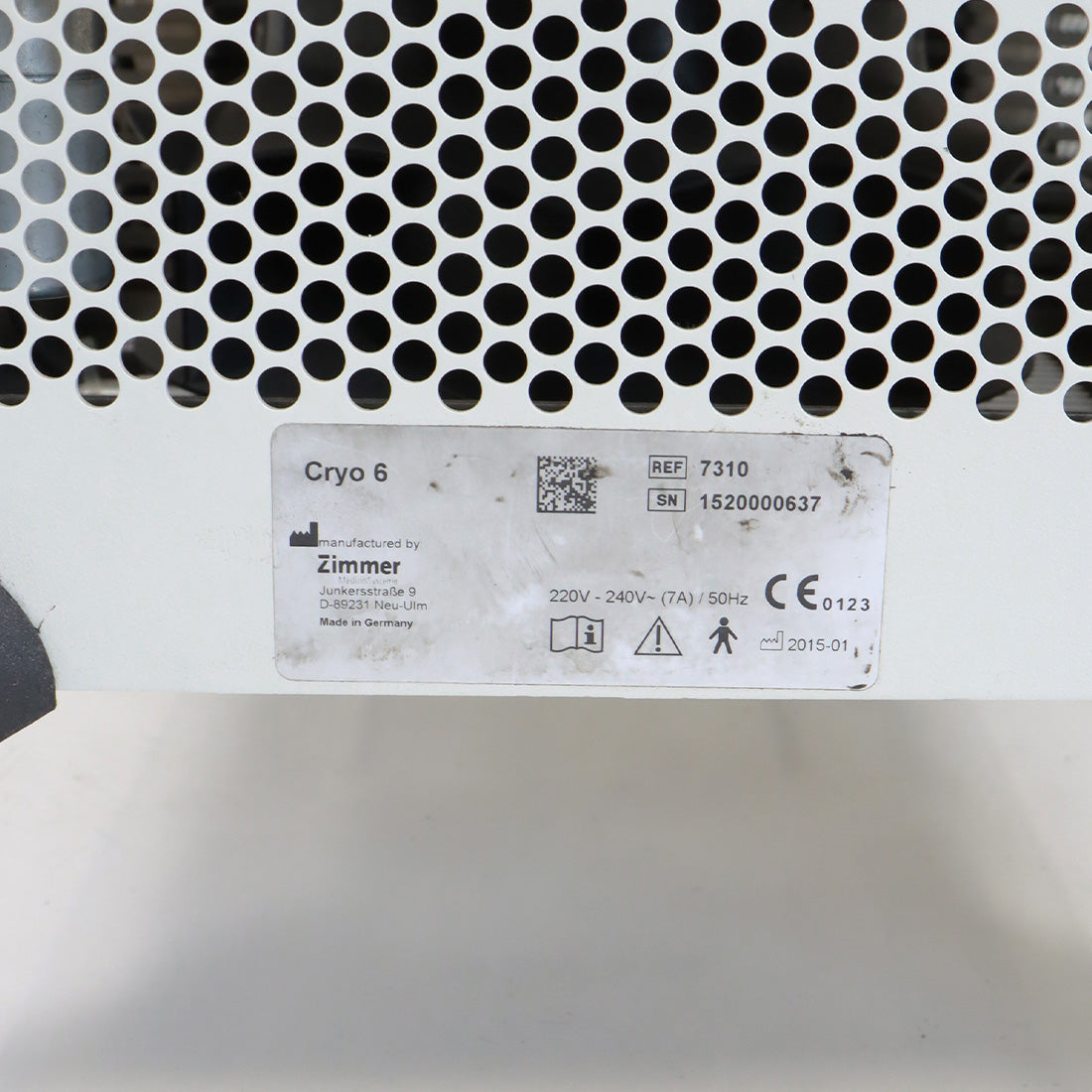 2015 Zimmer Cryo 6 Chiller Cold Air Therapy Spot Cooling Treatment Cryo