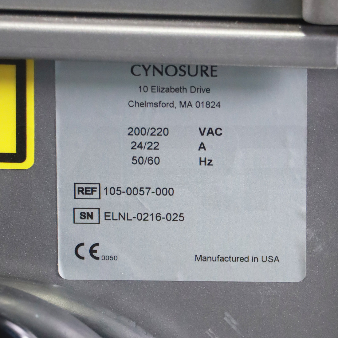 Cynosure Apogee Elite Laser Nd YAG Lesions Hair Removal System ELNL-0216-025