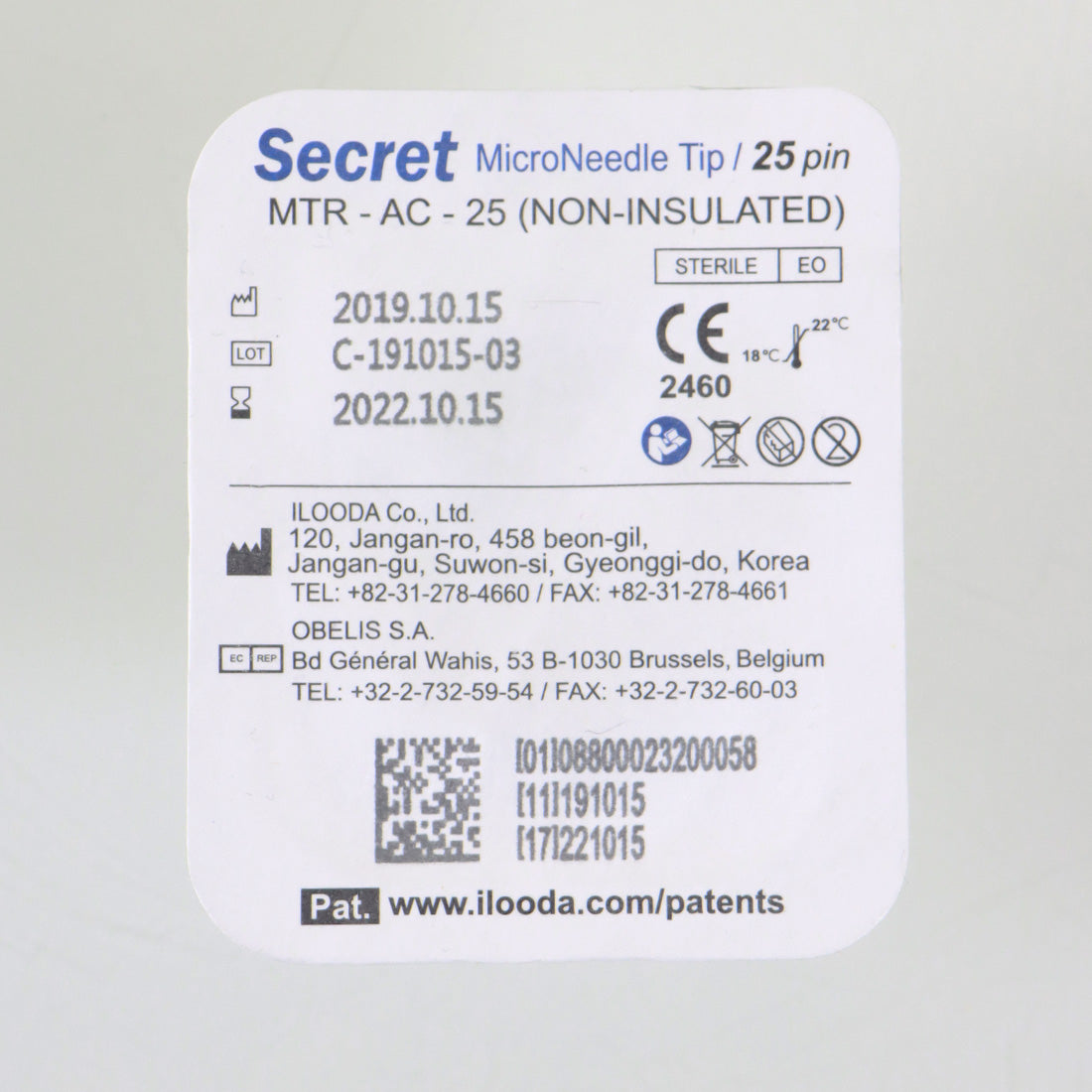 Cutera Secret RF Microneedle Tip Non-Insulated 25-Pin MTR-AC-C-25 Exp 10/15/22