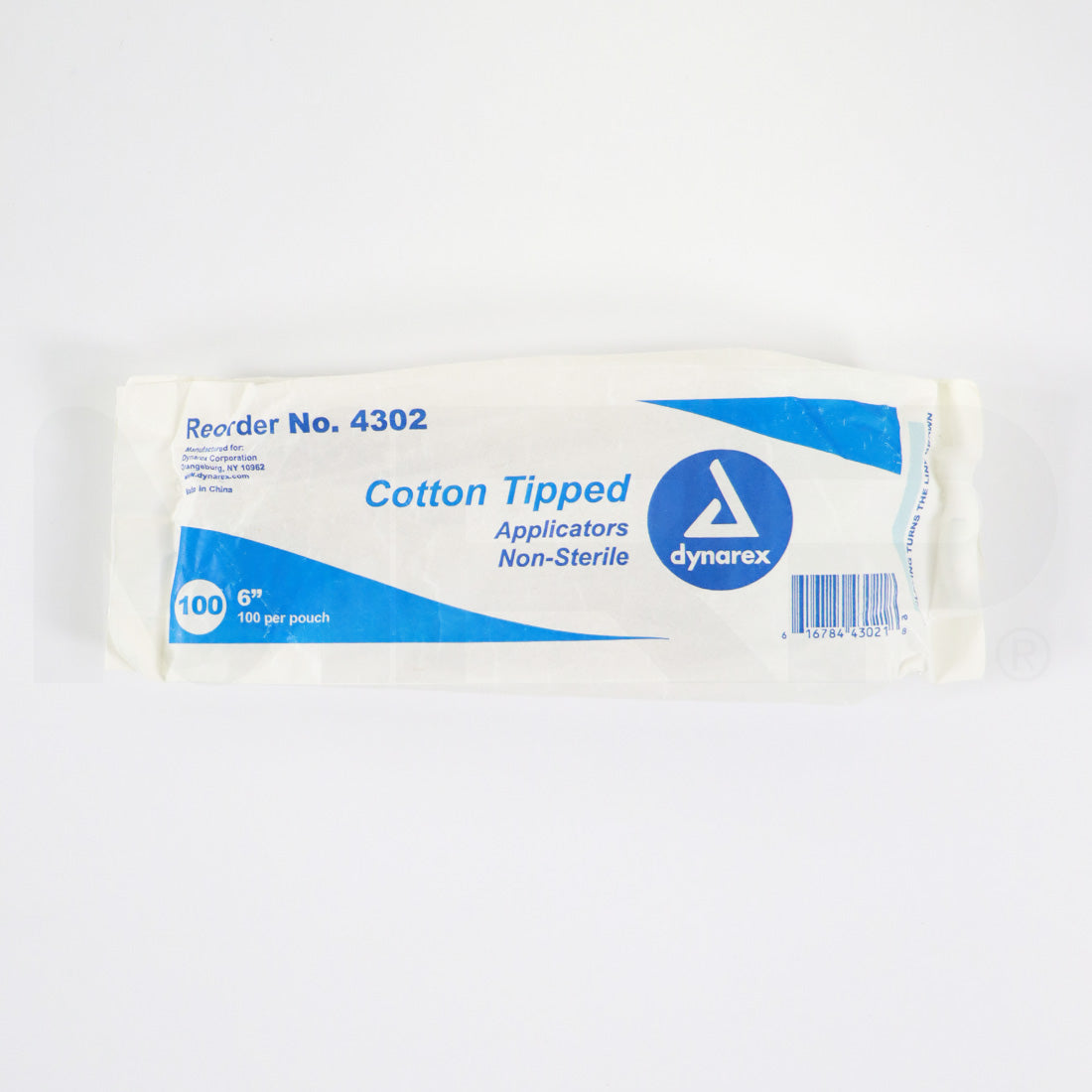 Dynarex Cotton Tipped 6" Applicators Non-Sterile 100pk