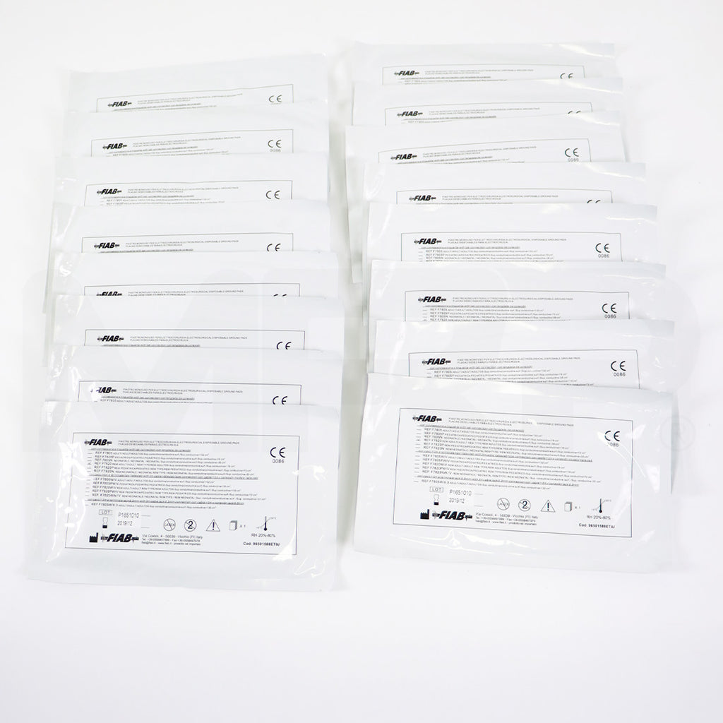 FIAB Electrosurgical Disposable Ground Pads REF F7820 EXP 12/2019 16 Pack