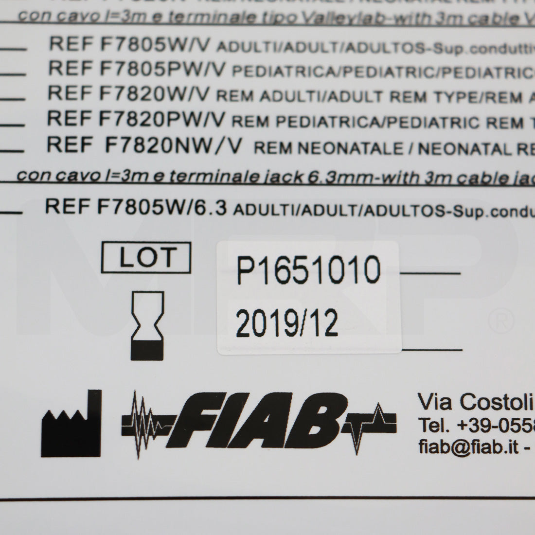 FIAB Electrosurgical Disposable Ground Pads REF F7820 EXP 12/2019 16 Pack