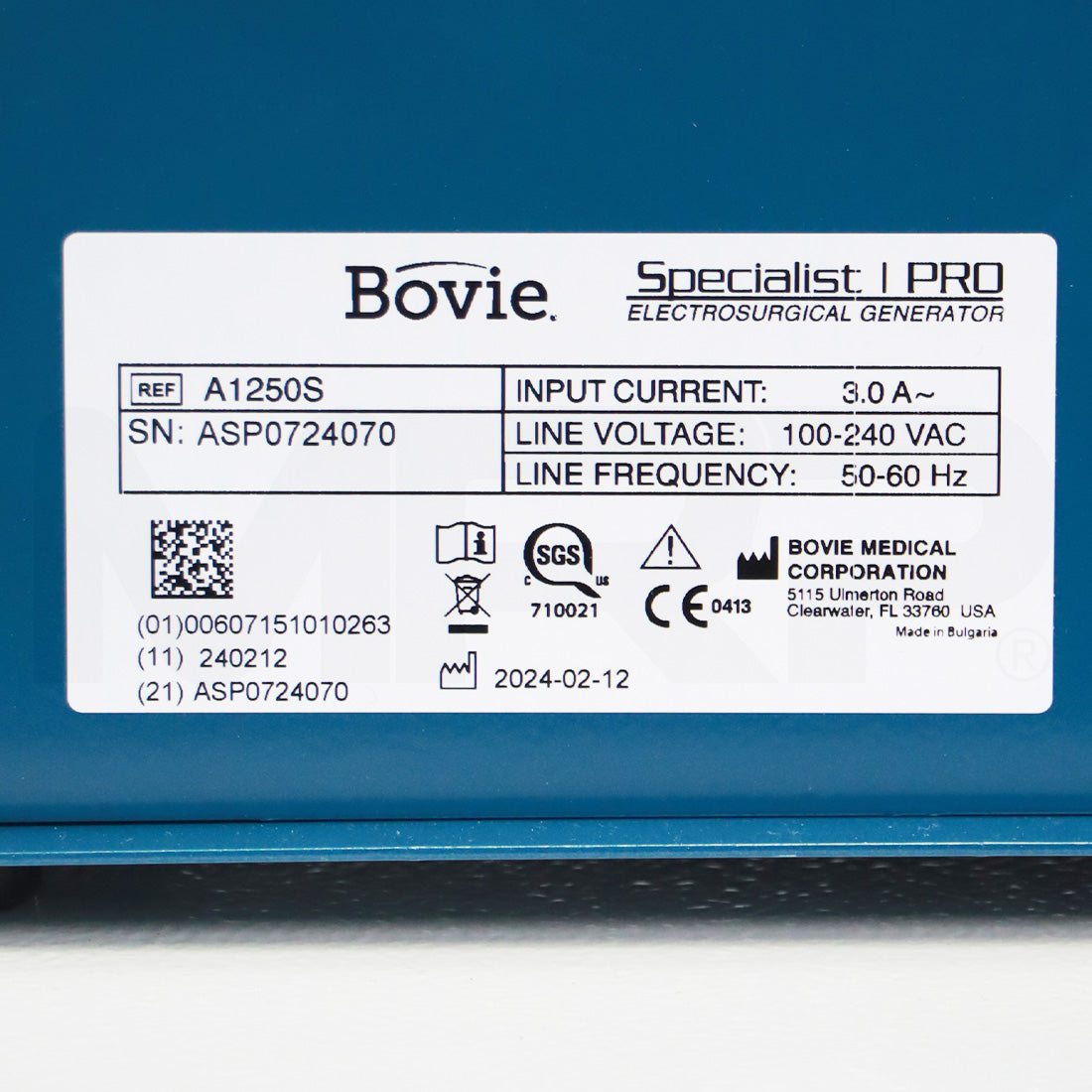Apyx Medical Bovie Specialist Pro Electrosurgical Generator W/ Cart