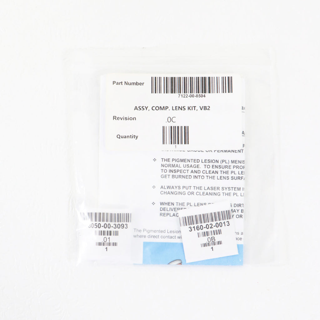 Syneron Candela VBeam PL Pigmented Lesion Lens Replacement Kit 7122-00-8504