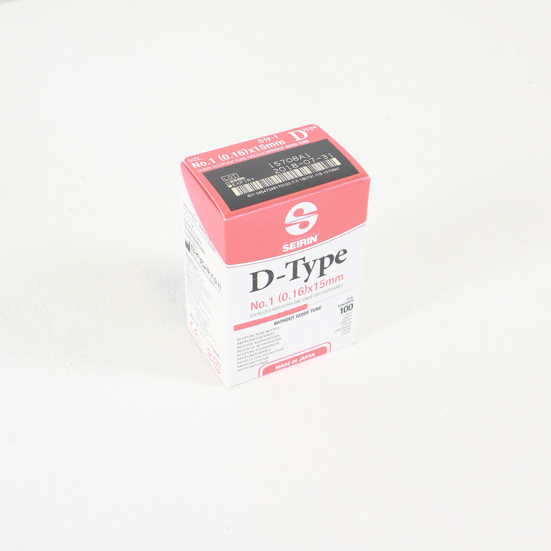 Seirin Type D Acupuncture Needles .16x15mm Expired 2018 (x800pcs)