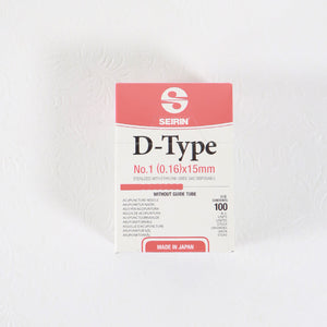 Seirin Type D Acupuncture Needles .16x15mm Expired 2016 (x100pcs)