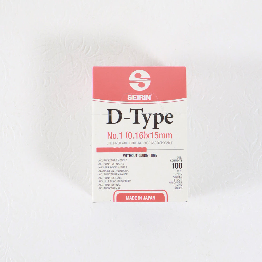 Seirin Type D Acupuncture Needles .16x15mm Expired 2016 (x100pcs)