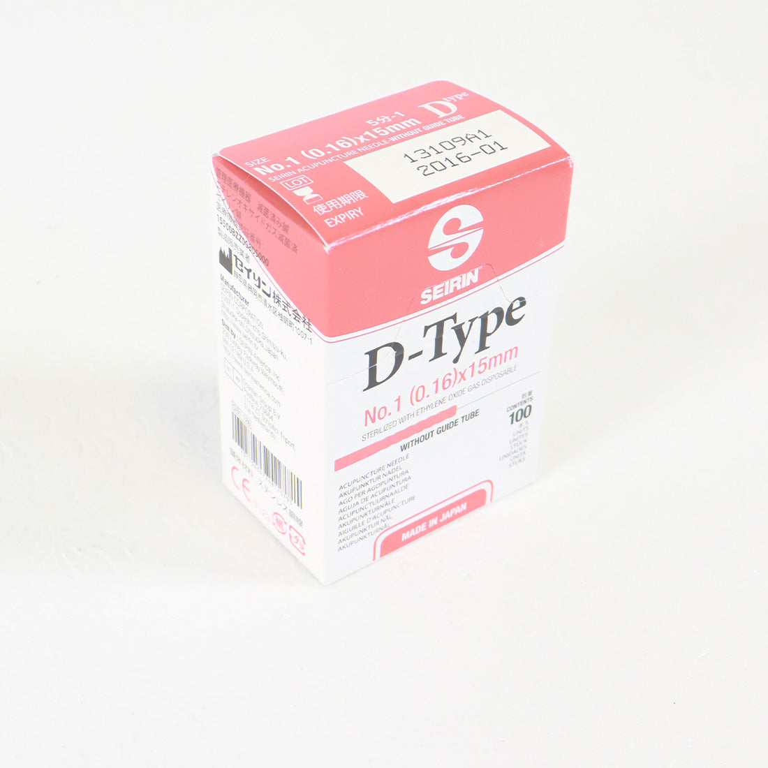 Seirin Type D Acupuncture Needles .16x15mm Expired 2016 (x100pcs)