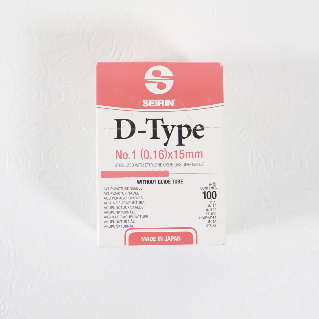 Seirin Type D Acupuncture Needles .16x15mm Expired 2016 (x100pcs)