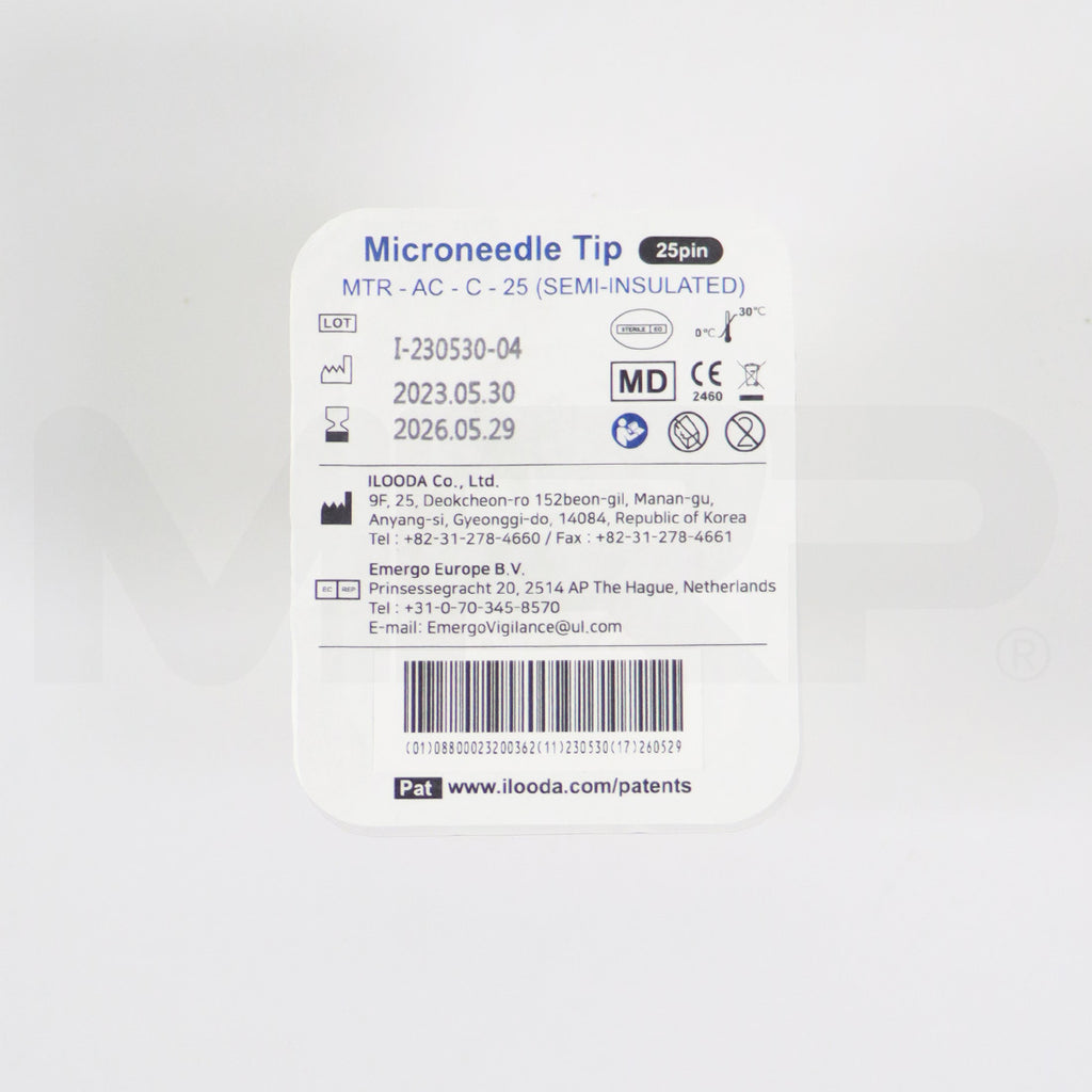 ilooda SecretRF Micro-Needle Tip MTR-AC-C-25 Semi-Insulated EXP 05/2026 10pk