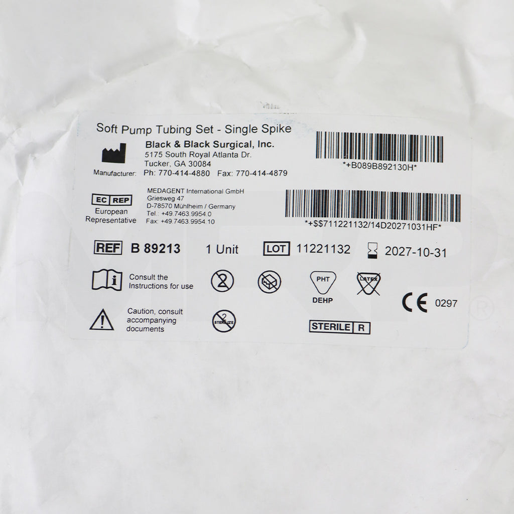 Soft Pump Tubing Set Single Spike Sterile Surgical Tube