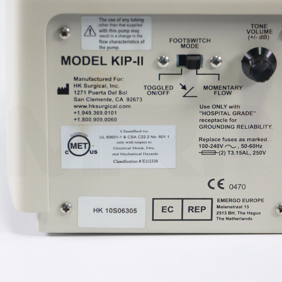 HK Surgical Klein Pump KIP-II Infiltration Anesthesia Delivery Device