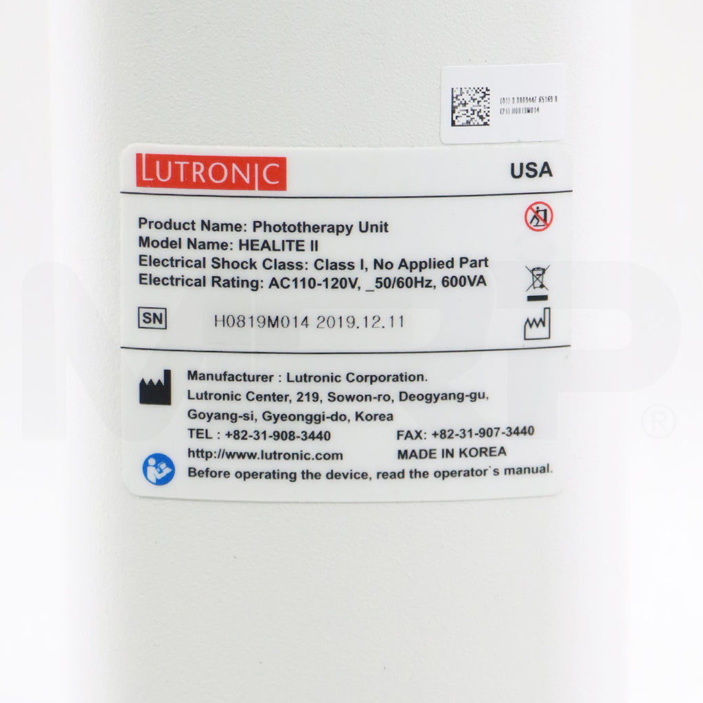 2019 Lutronic Phototherapy Unit Healite II LED Light Therapy Skin Repair Healing