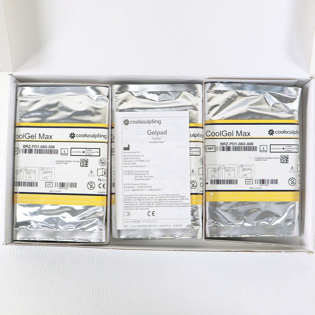 Zeltiq Coolsculpting CoolGel Max GelPads BRZ-PD1-08X-008 EXP 04/10/2022 8pcs
