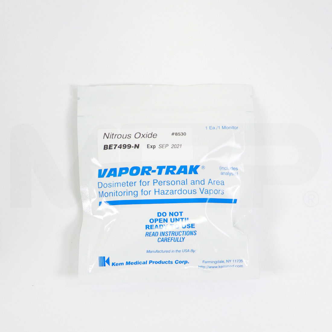 Kem Medical Vapor-Trak Dosimeters Area Monitoring Hazardous Vapors Single Meter