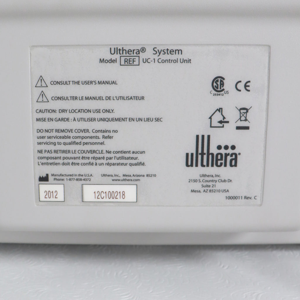 2012 Ulthera Ultherapy UC-1 Non-Invasive Ultrasound Therapy Face Neck Skin Tight