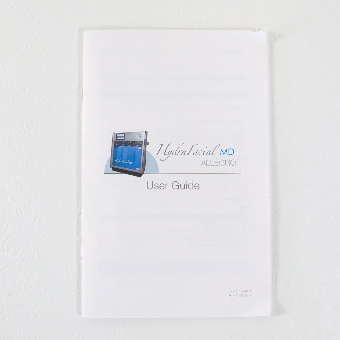 Hydrafacial MD Allegro User Guide EDGE For Life Operator Instruction Manual Book