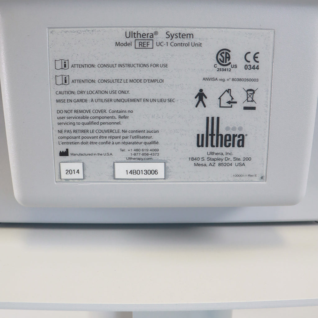 2014 Ulthera Ultherapy UC-1 Non-Invasive Ultrasound Therapy Face Neck Skin Tightening