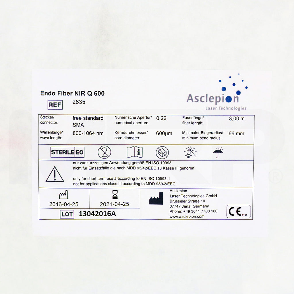 2017 Asclepion QuadroStarPRO 940 Laser Vein Vascular System Fiber Serial