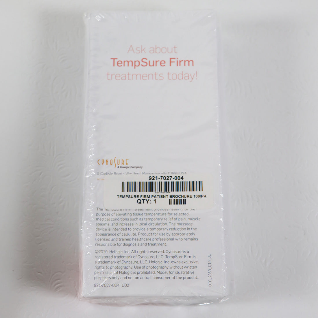 2019 Cynosure TempSure Firm Stand Firm Informational Brochure 921-7027-004 100x