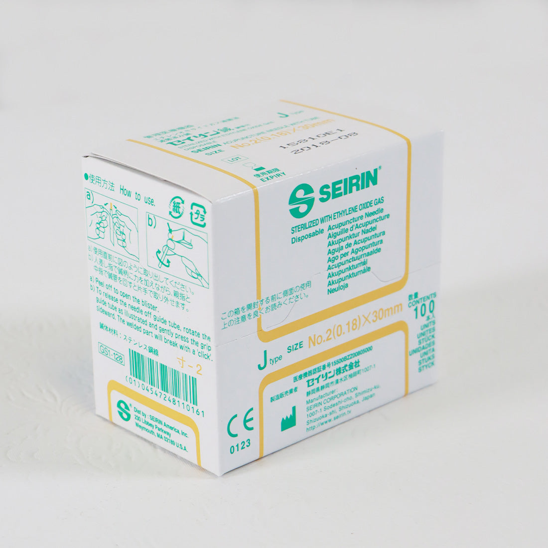 Seirin Type J Acupuncture Needles .18x30mm Expired 2016 (x1000pcs)