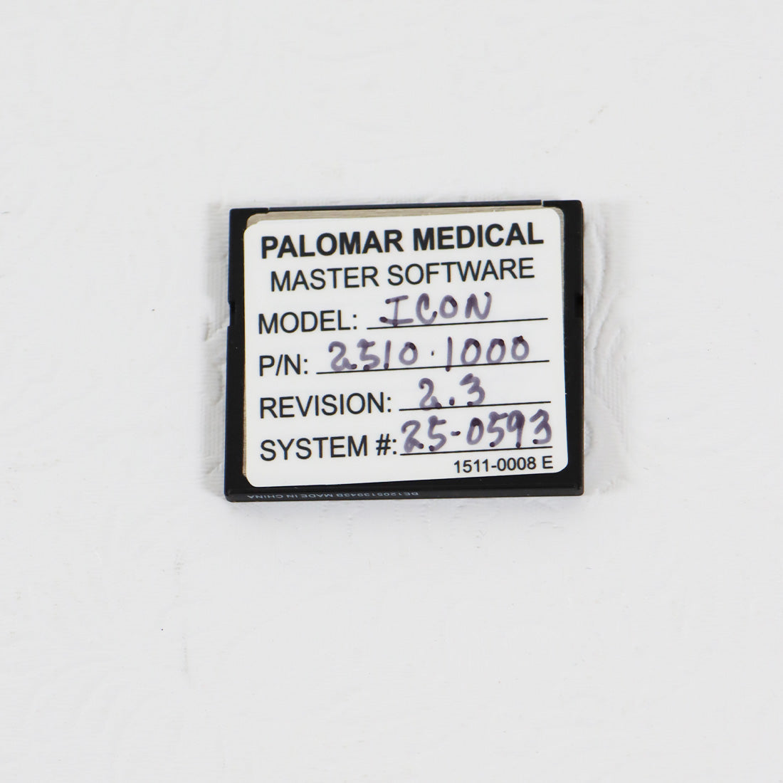 Palomar Icon Laser IPL Master System Software Card 2510-100 Ver 2.3