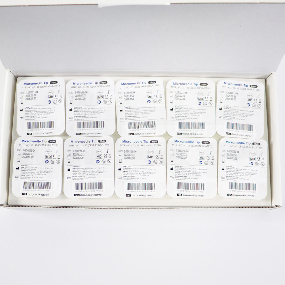 Ilooda SecretRF Microneedle Tips 25-Pin MTR-AC-25-C Semi-Insulated x10 EXP 2028