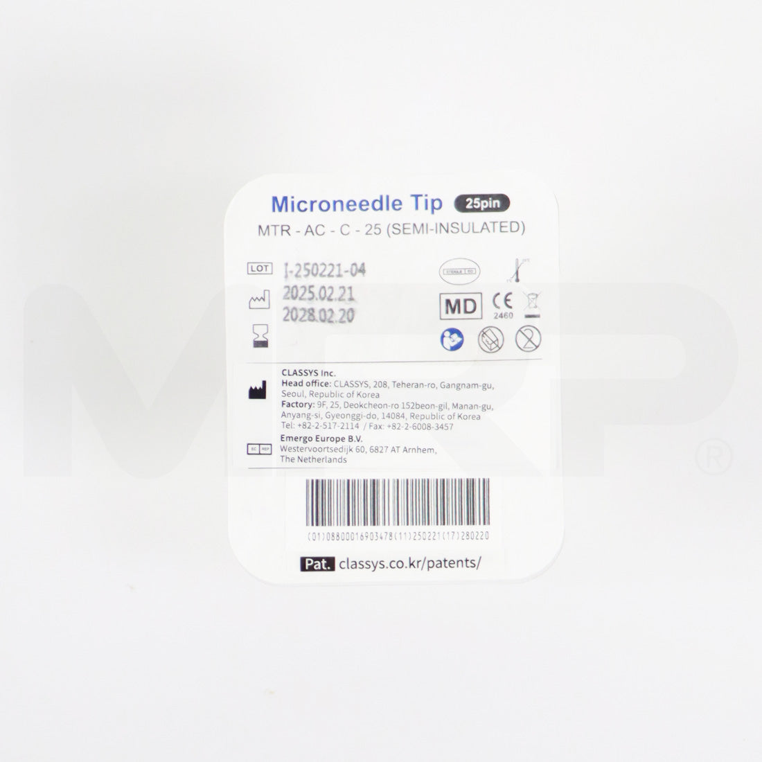 Ilooda SecretRF Microneedle Tips 25-Pin MTR-AC-25-C Semi-Insulated - EXP 2028 - Single