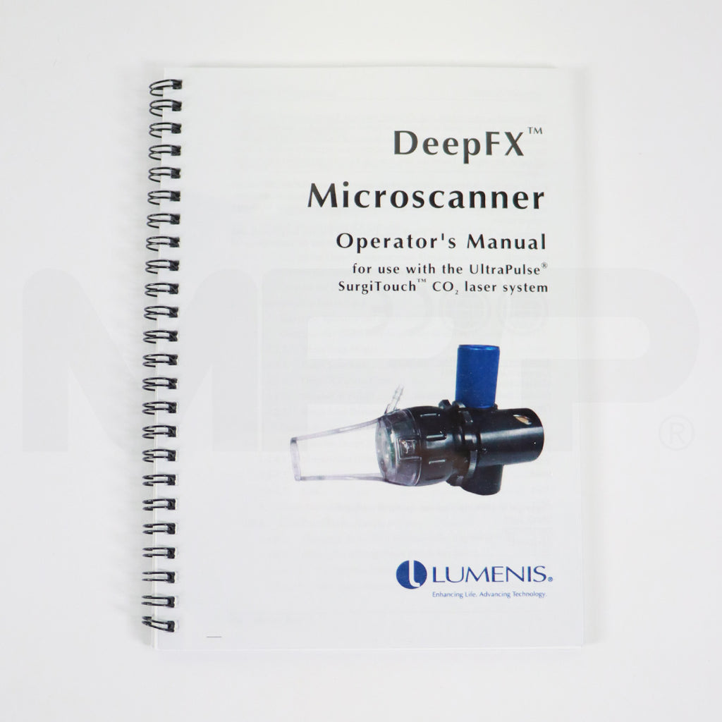 2009 Lumenis DeepFX UltraPulse Microscanner Laser HP Operator Manual PB-1009720