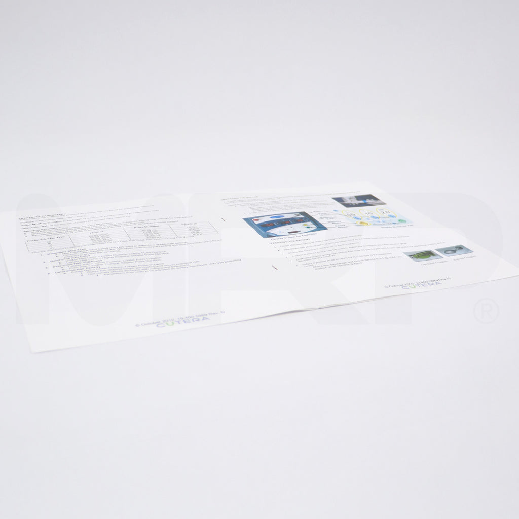 Cutera Coolglide Hair Removal Treatment Guidelines October 2010 19-400-5989 Rev.D