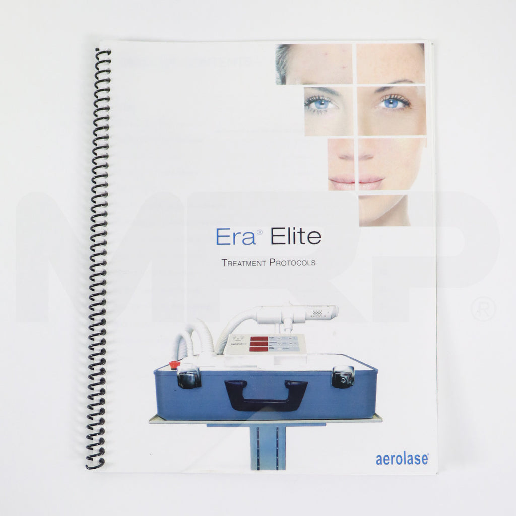 Aerolase Era Elite Treatment Protocols Operator Manual User Guide Settings Book