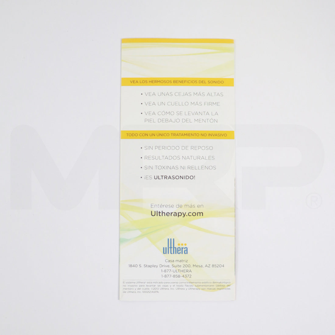 Ulthera Utherapy See The Beauty of Sound Brochures x8 Pack