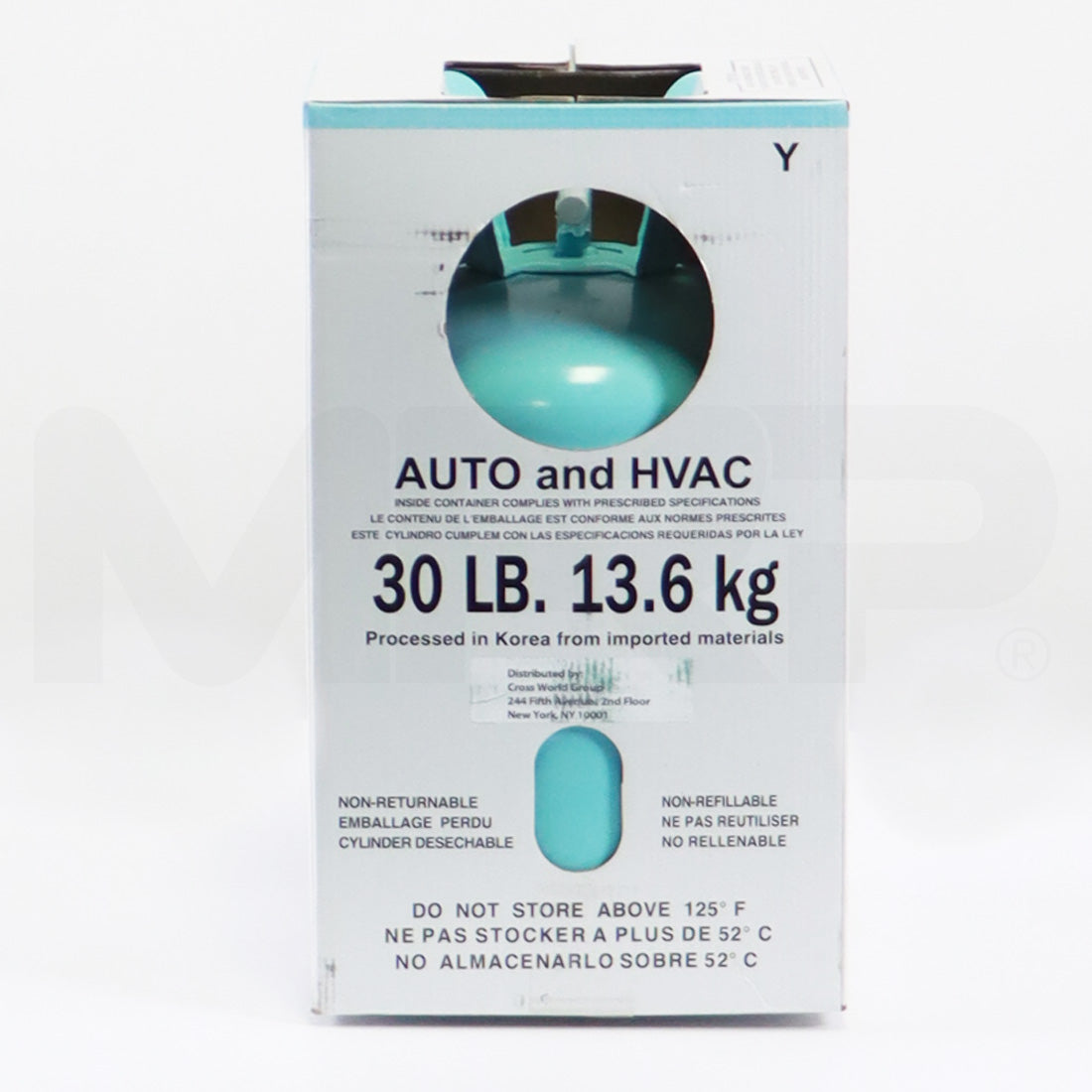 Refrigerants R-134A 30lb R134A Automotive 1/2 ACME Tetrafluoroethane