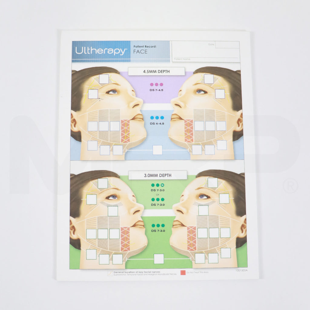 Ulthera Ultherapy Face Patient Record Treatment Form 1001505A 15 Sheets