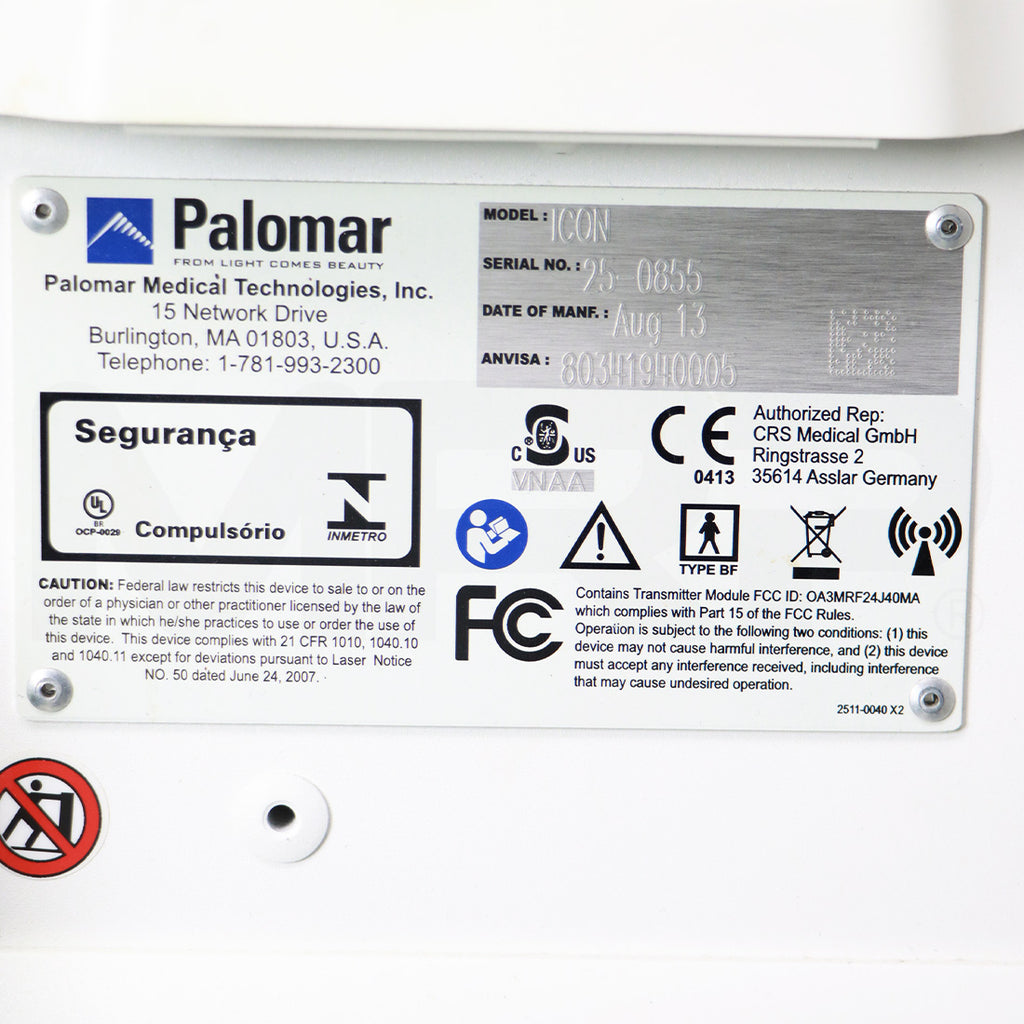 2013 Palomar Icon IPL Laser Serial