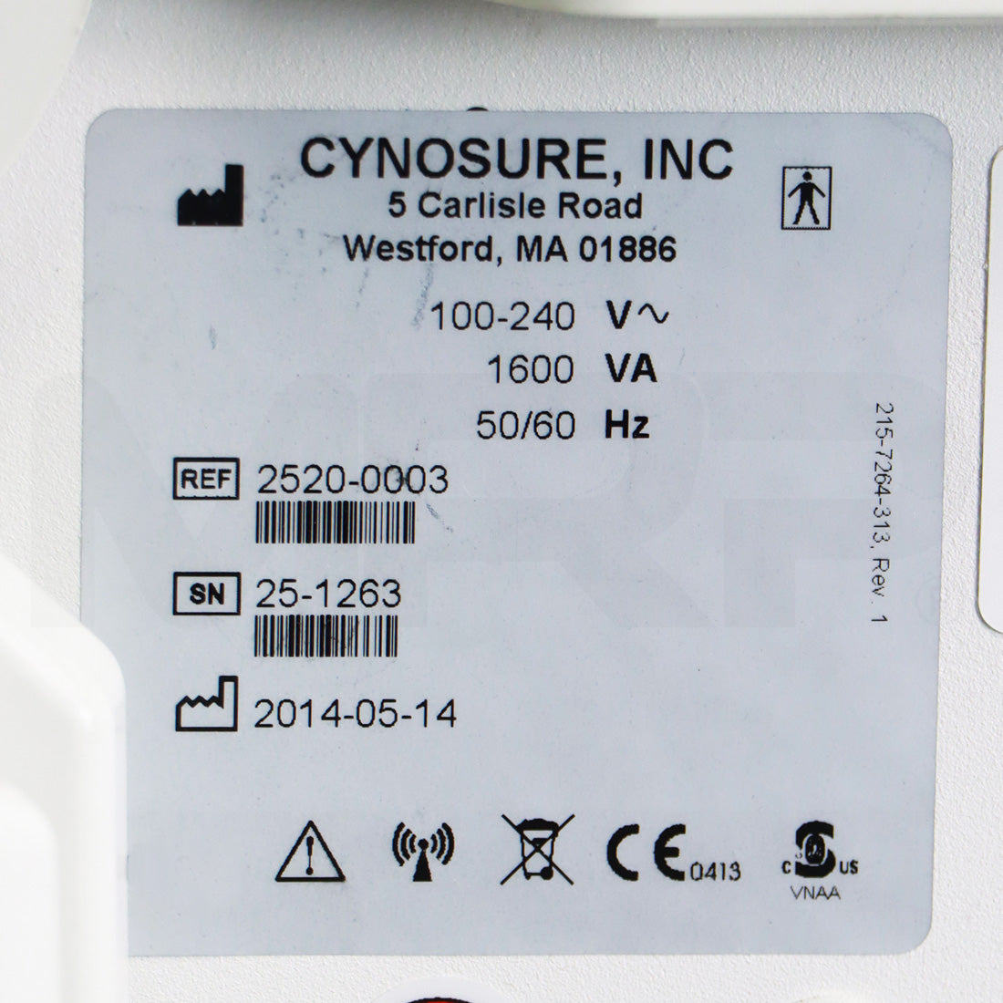 2014 Palomar Cynosure Icon IPL Fractional Laser System Serial