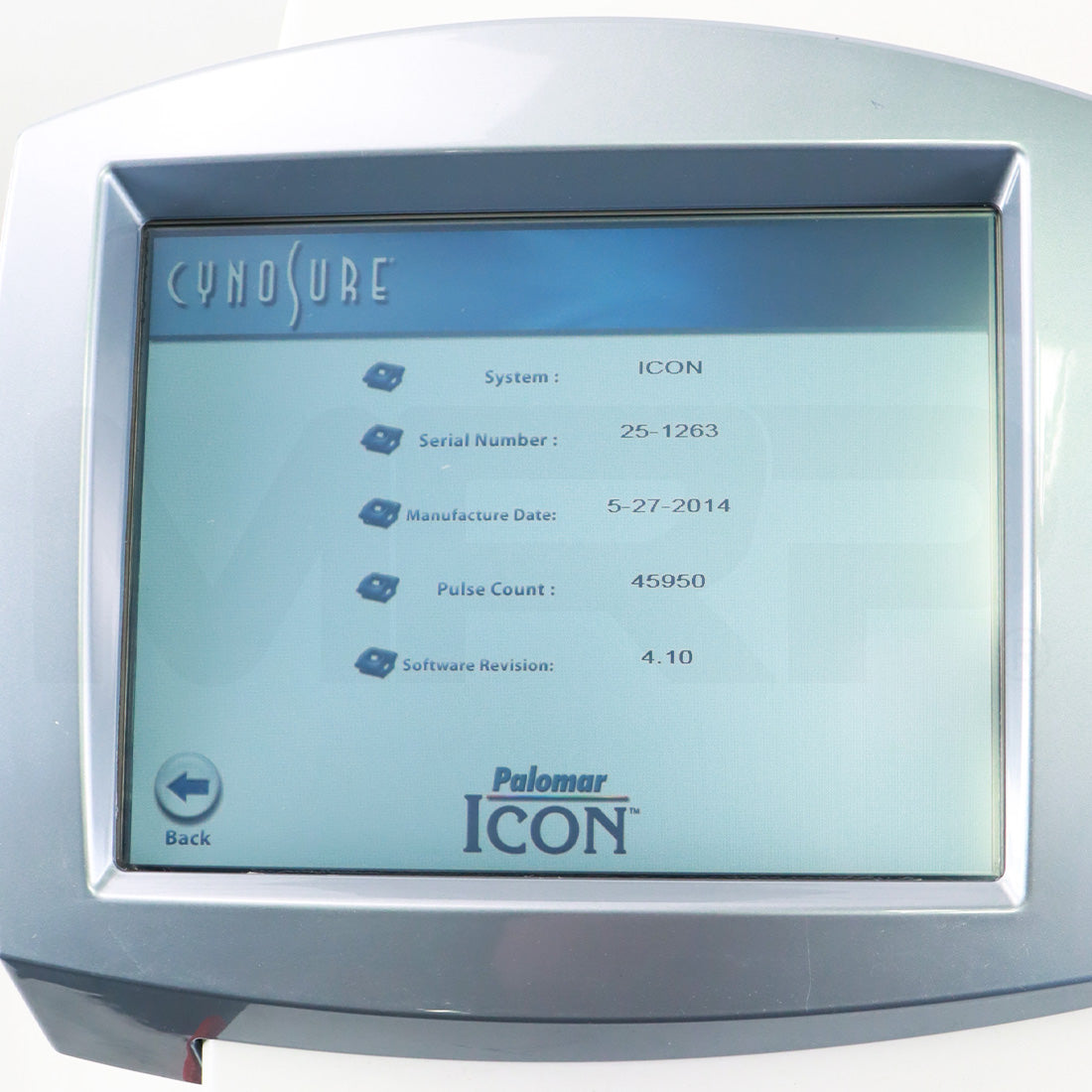 2014 Palomar Cynosure Icon IPL Fractional Laser System Screen