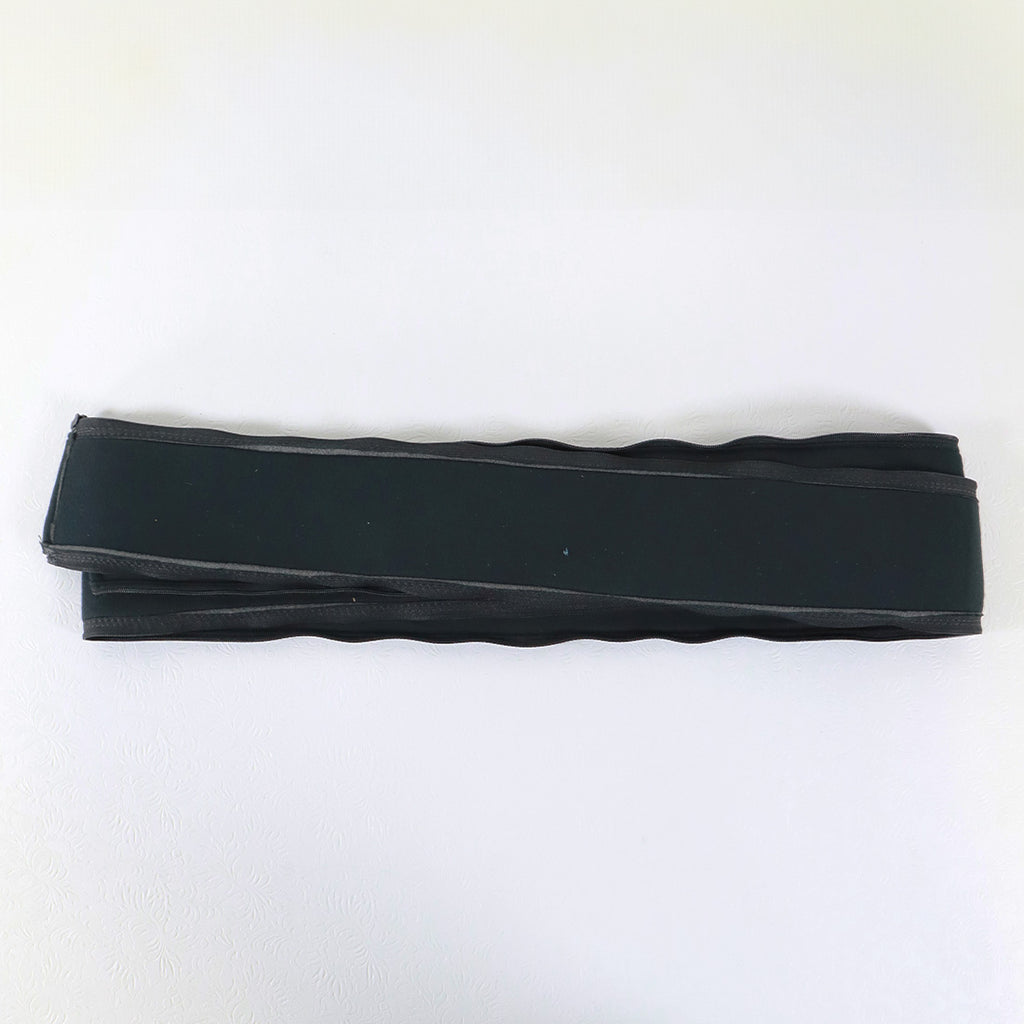 Black Soft Fabric Double Zippered Edged Panel Extension 3" Wide