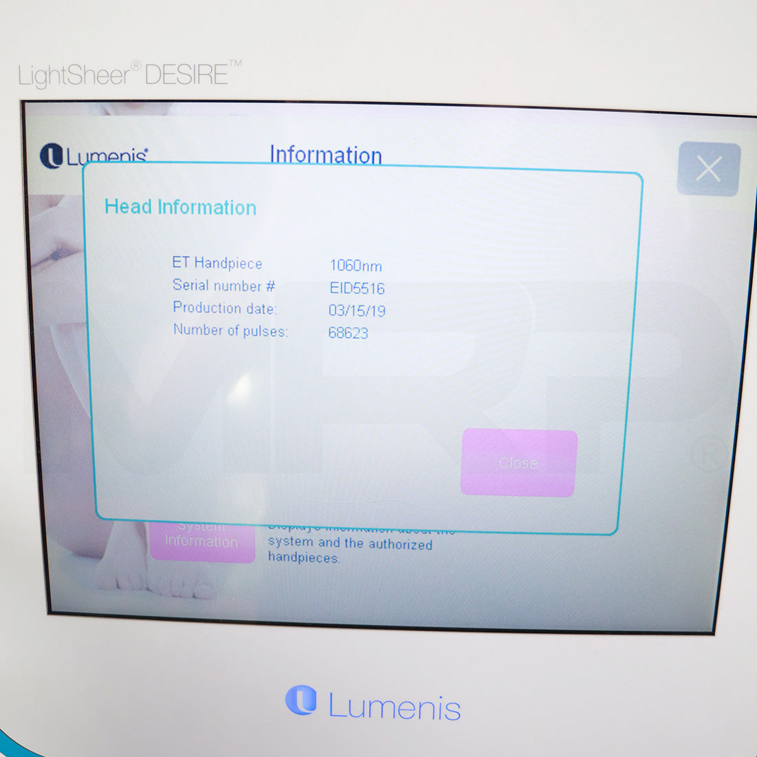 2014 Lumenis LightSheer Desire Diode Laser Hair Removal SA-1170000