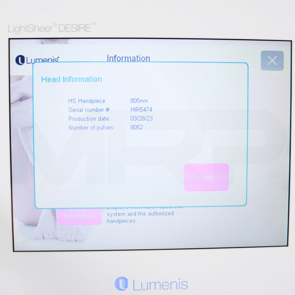 2014 Lumenis LightSheer Desire Diode Laser Hair Removal SA-1170000